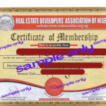 redam certificate sample