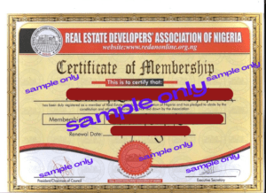 redam certificate sample